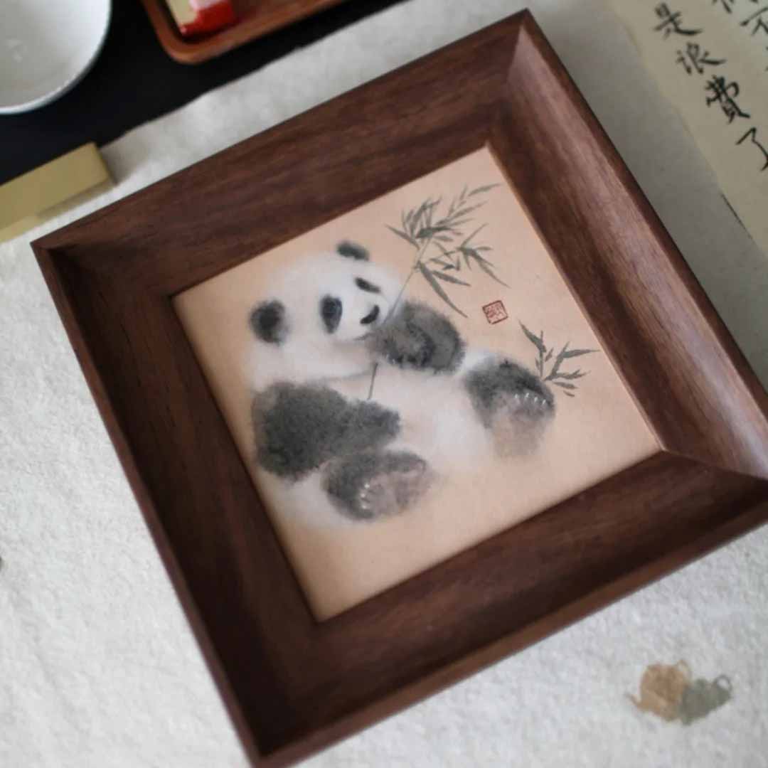 Hand-Painted Watercolor Chinese Panda Painting Wall Art Wall Decor